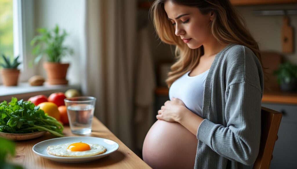 découvrez les risques potentiels de la consommation d'œuf au plat pendant la grossesse et comment protéger la santé de la maman et du bébé.