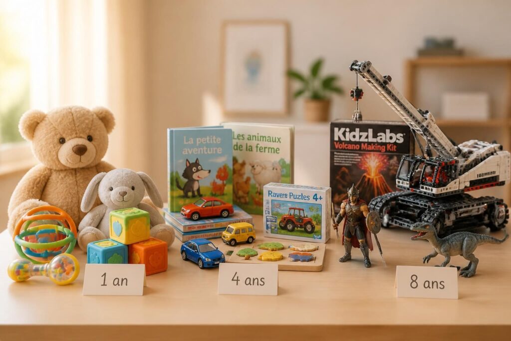 découvrez des idées de cadeaux adaptées pour les garçons de 1 à 8 ans, parfaites pour chaque âge et pour faire plaisir à coup sûr.