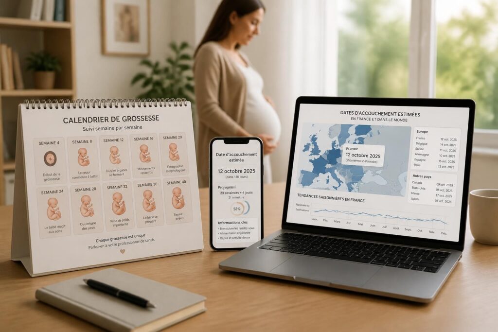 calculez facilement votre semaine de grossesse et la date prévue d’accouchement en france et dans le monde grâce à nos outils précis et adaptés.