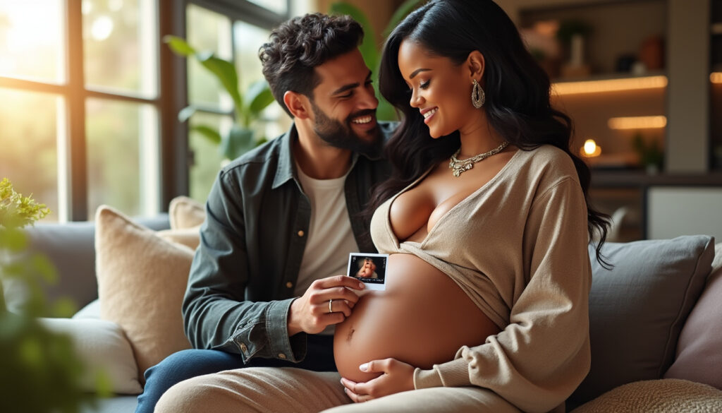 découvrez les premières réactions touchantes de rihanna et des futurs parents célèbres face à leur grossesse.