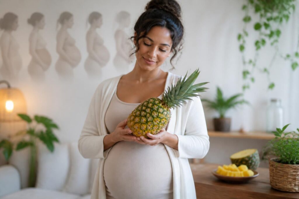 découvrez les précautions à prendre et les effets de la consommation d'ananas pendant chaque mois de grossesse pour assurer la sécurité de maman et bébé.