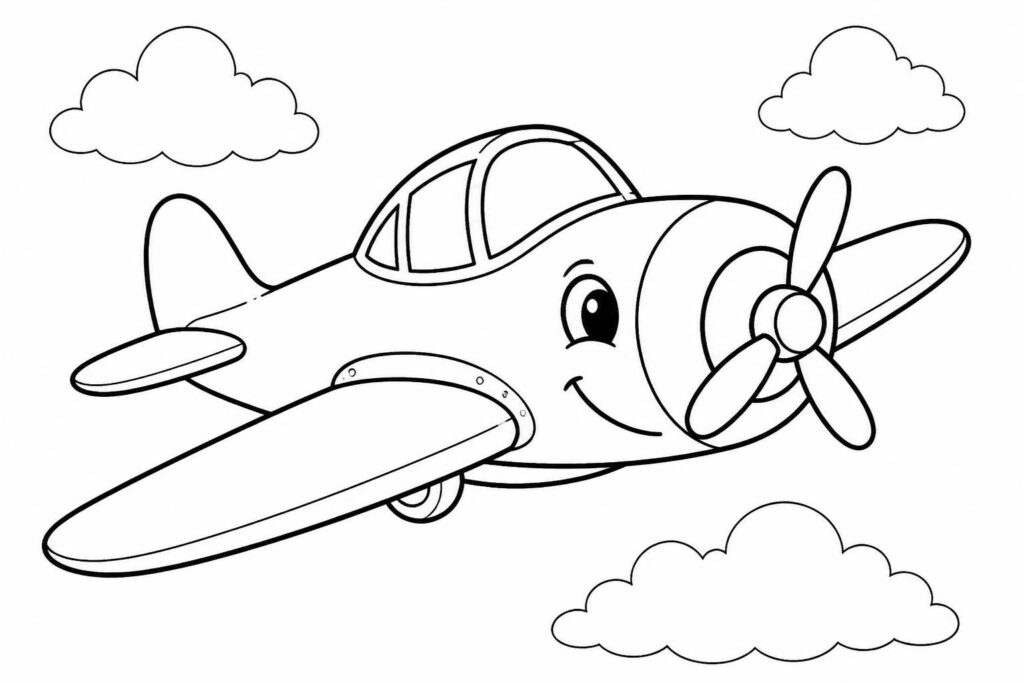 téléchargez et imprimez des coloriages d'avions simples et amusants, parfaits pour les enfants de tous âges. activité créative et ludique garantie !