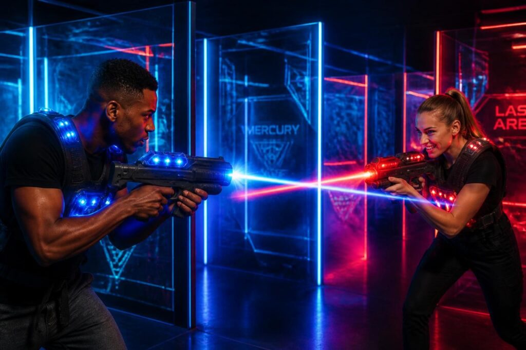 découvrez le laser x laser gaming set, un jeu de laser tag passionnant pour deux joueurs. présentation complète et fonctionnalités innovantes pour des parties intenses et amusantes.