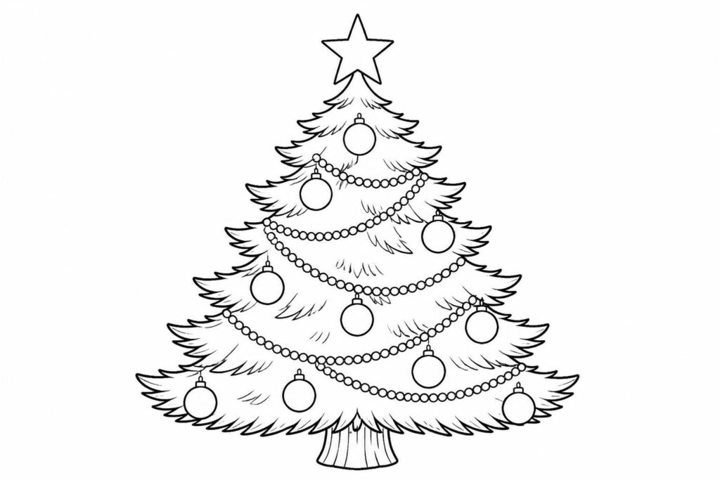 découvrez notre dessin facile à colorier d'un sapin de noël, parfait pour les enfants. un coloriage simple et amusant pour célébrer les fêtes en famille !