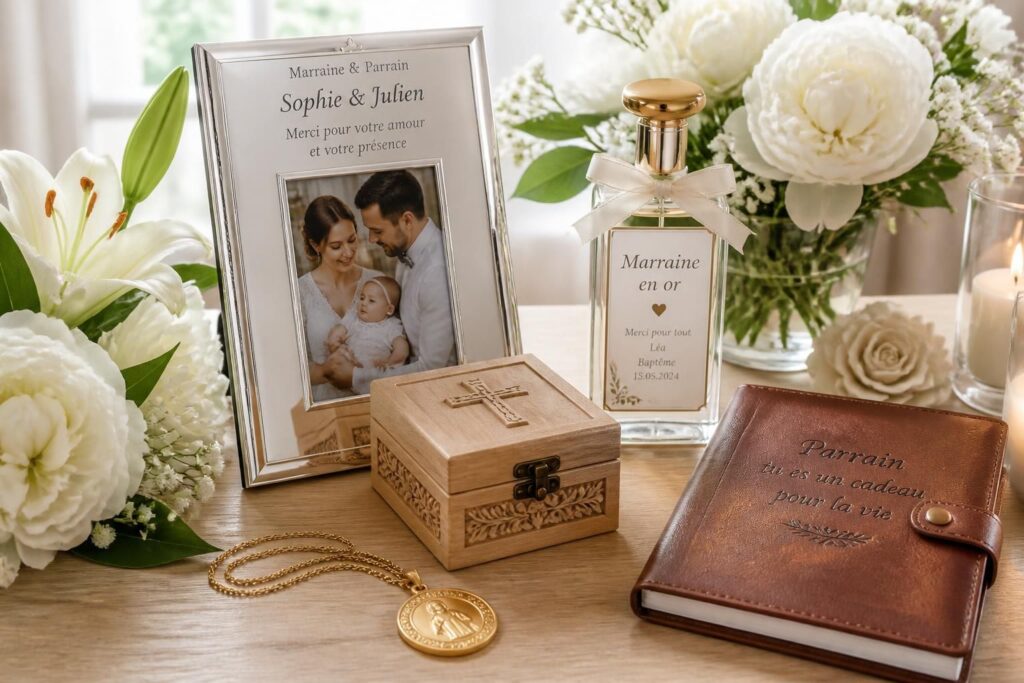 découvrez des idées de cadeaux personnalisés pour marraine et parrain, parfaits pour un baptême ou une communion. offrez un souvenir unique et touchant pour ces occasions spéciales.