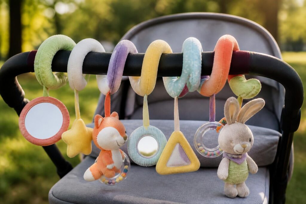 découvrez comment choisir la spirale d'activité idéale pour bébé : couleurs, modèles et conseils pour stimuler son éveil et l'attacher facilement à la poussette.