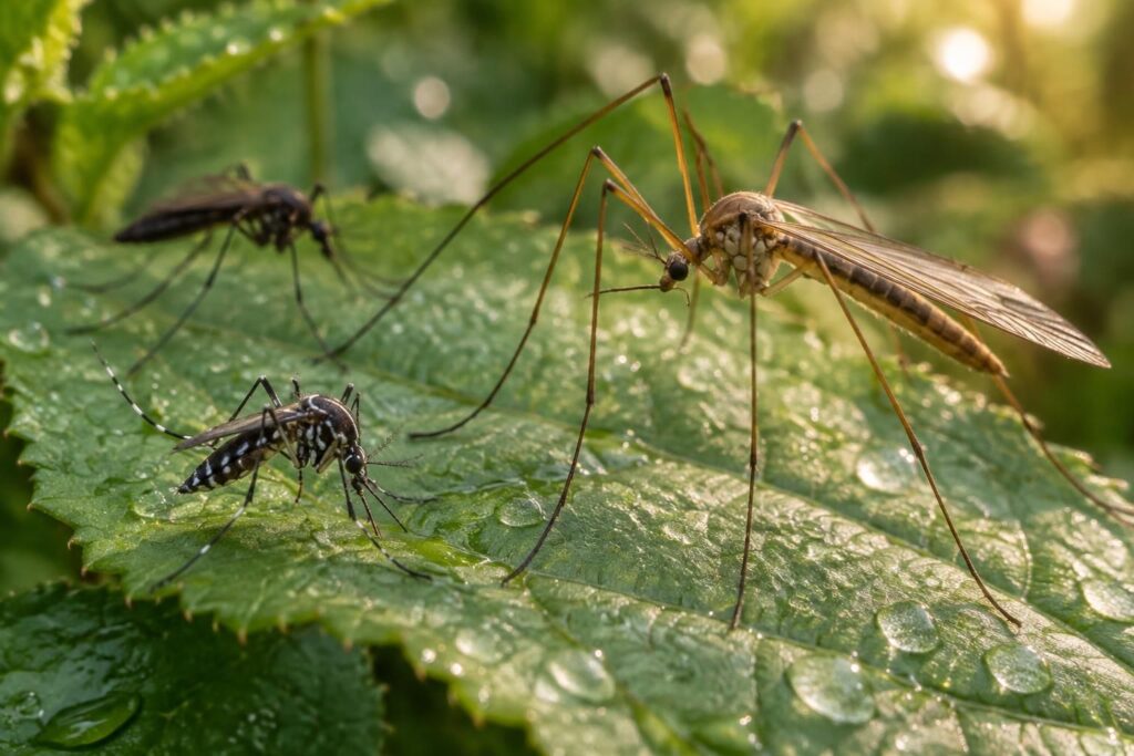 découvrez comment reconnaître un gros moustique, distinguer le moustique tigre de ses cousins et identifier les espèces noires.
