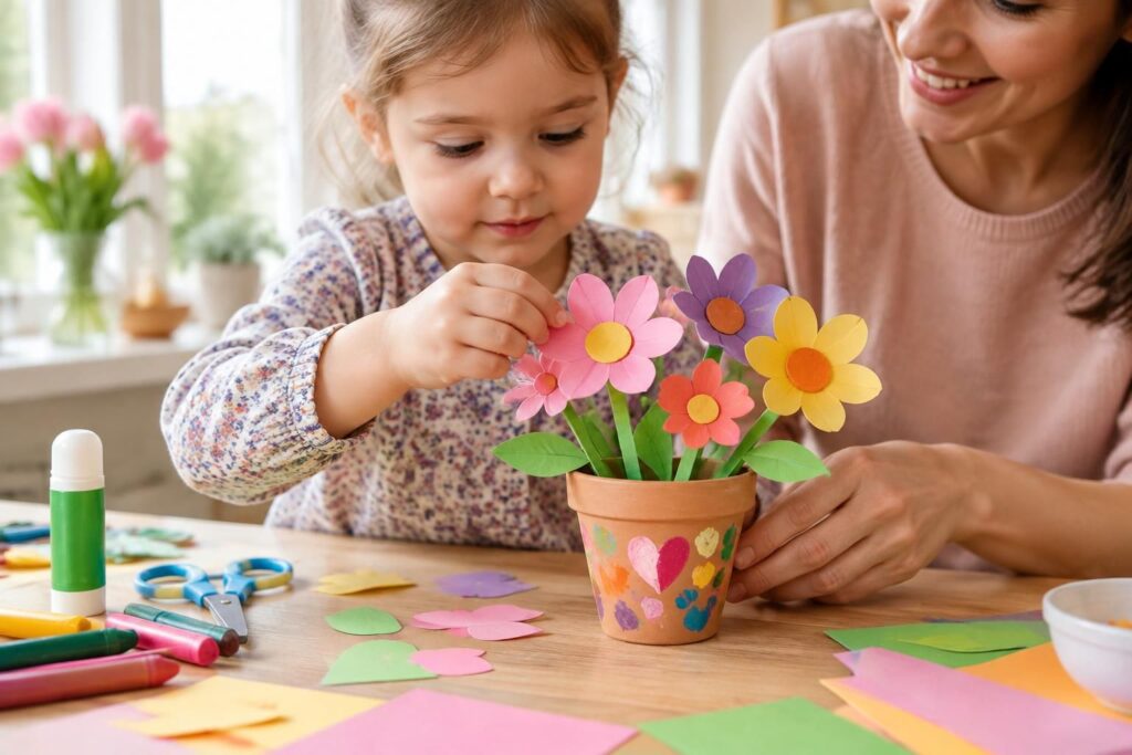 découvrez une idée de cadeau facile à fabriquer pour la fête des mères avec les enfants en maternelle : une activité créative et pleine d’amour !